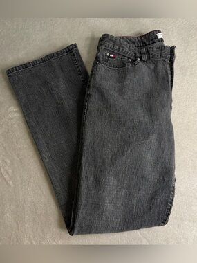 Vintage Tommy Hilfiger Charcoal Straight Leg Denim Jeans  Western, Washed Out